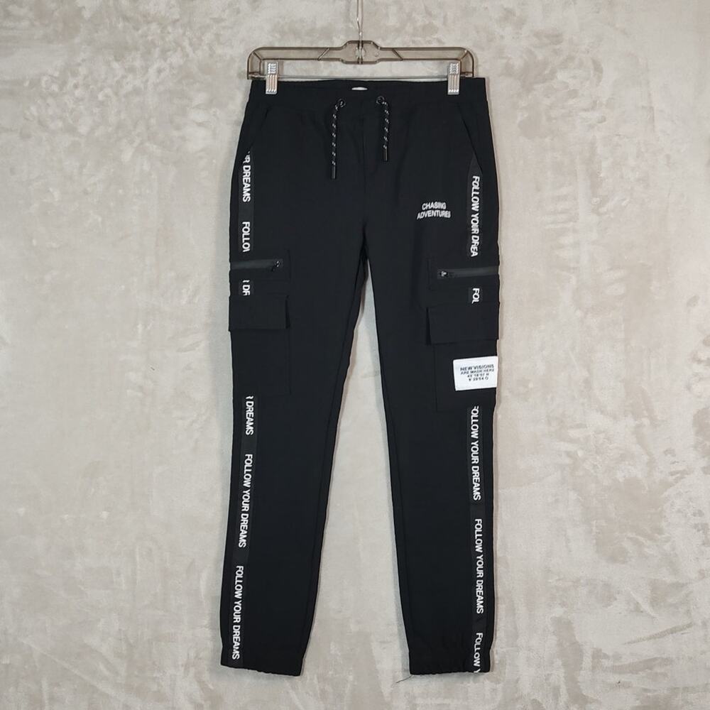 Rock Salt Women's XL  (18 ) Cargo Joggers -Follow Your Dreams- Graphic Techwear